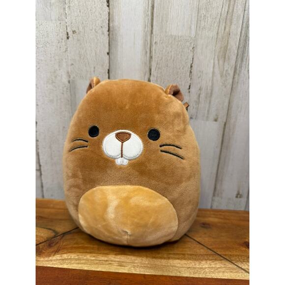 Squishmallows Chip the Beaver Plush Toy Small Brown Washable 8” - Picture 1 of 5